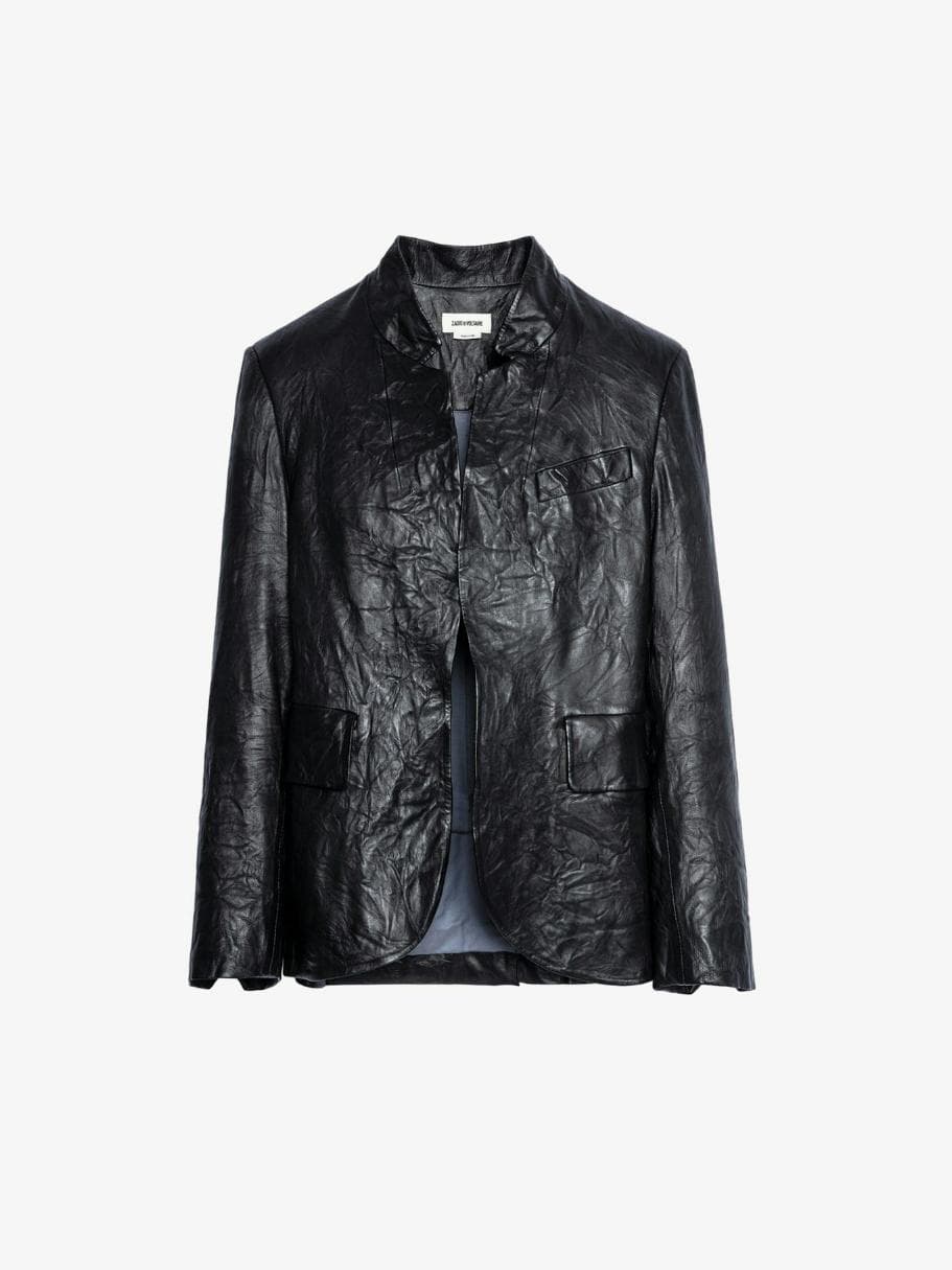 Verys Crinkled Leather Jacket