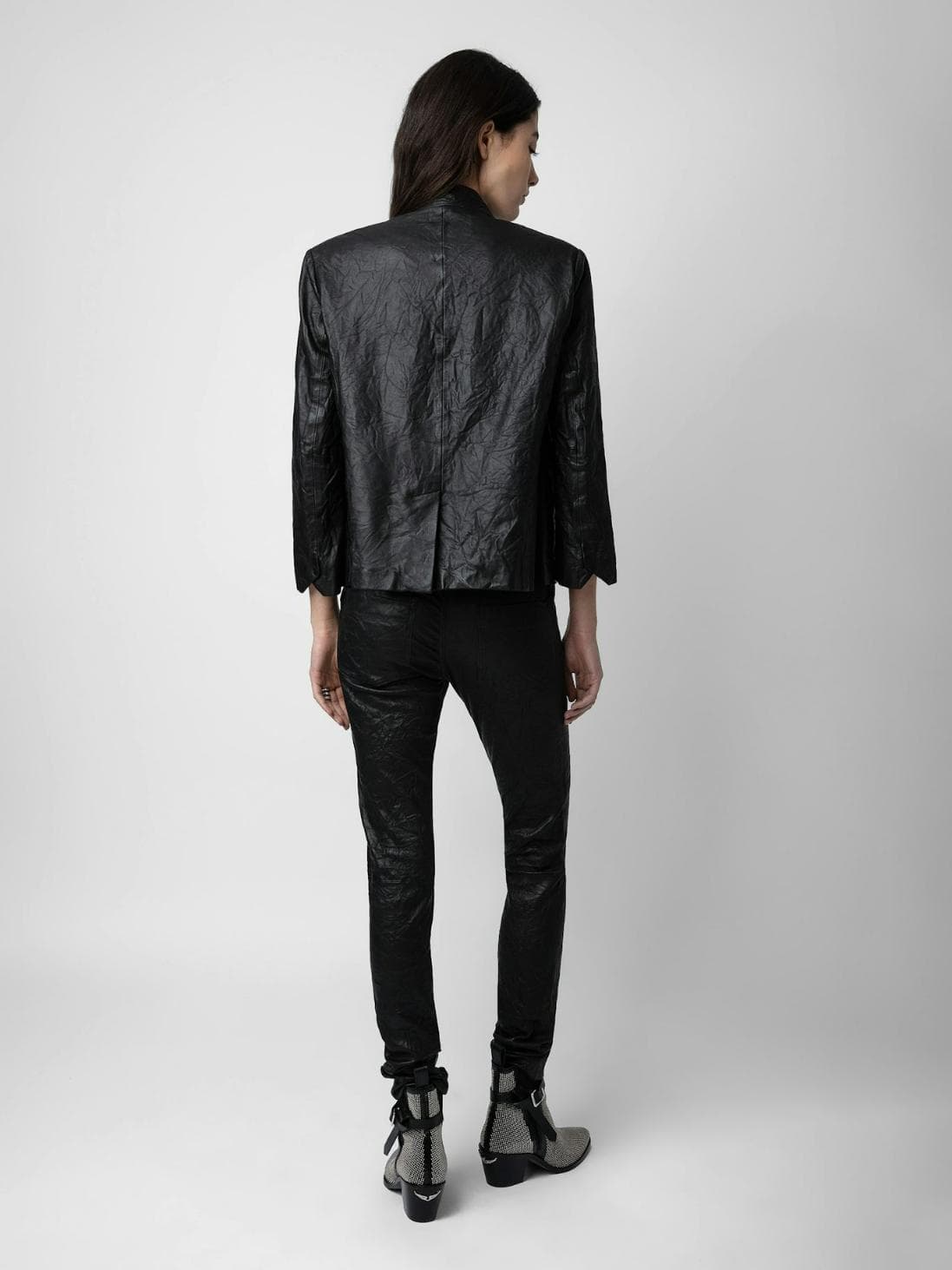 Verys Crinkled Leather Jacket