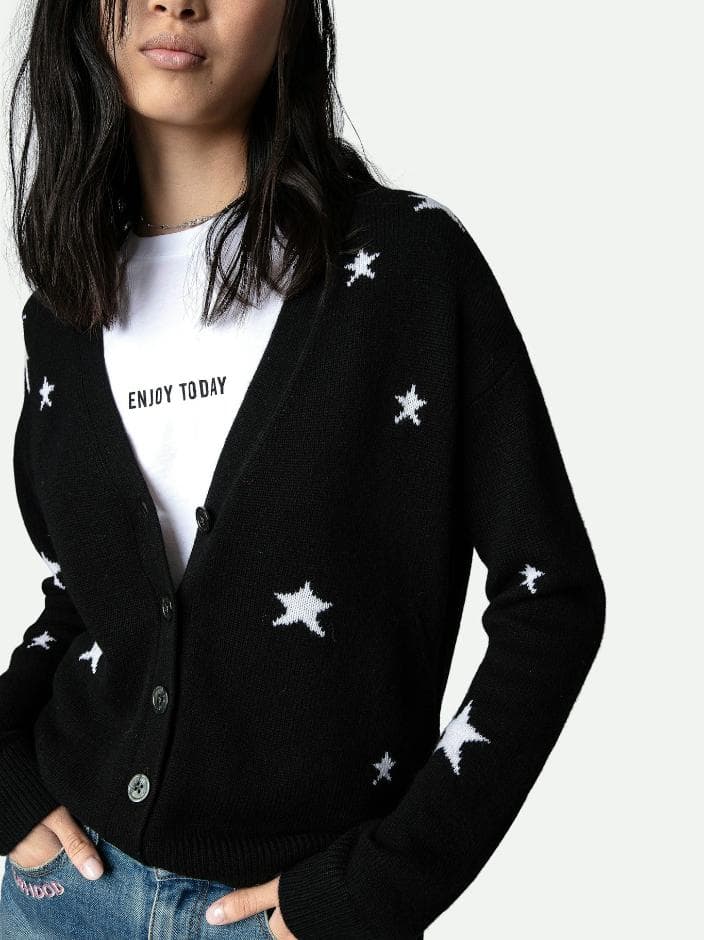 Mirka Stars Cashmere Cardigan