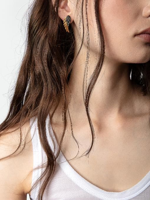 Rock Feather Earrings