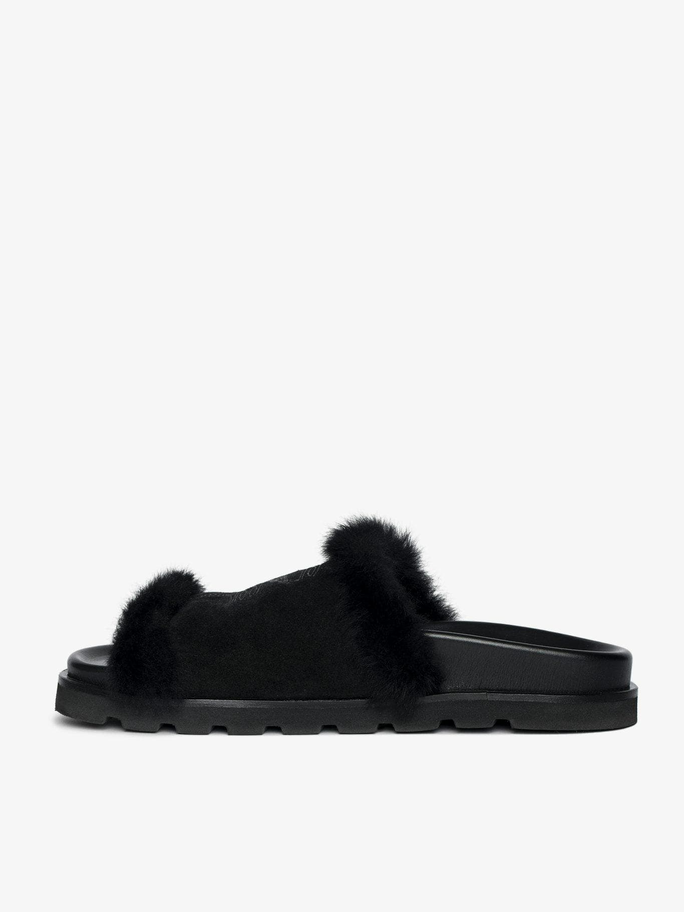 Teddy Bare Shearling Mules