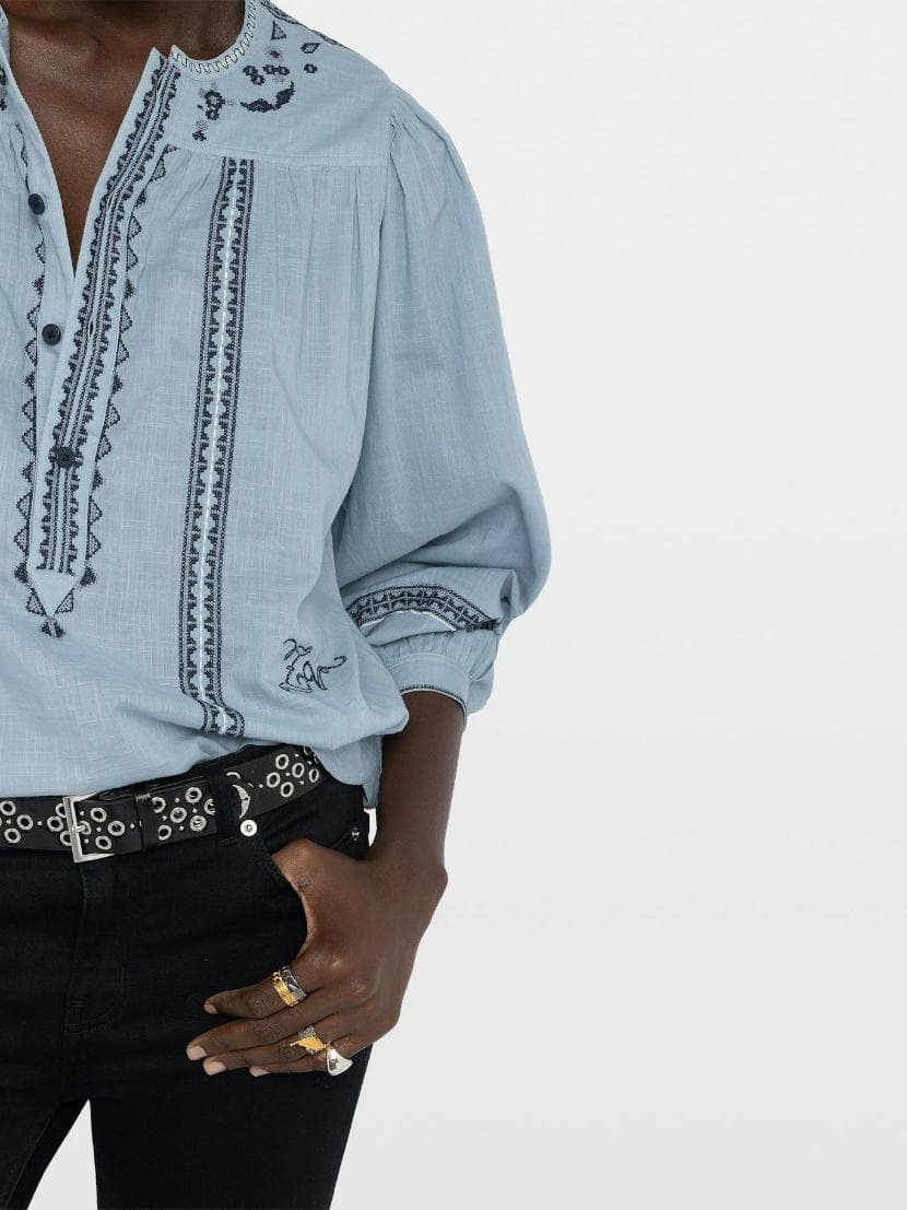  [NAME] blouse blue women | Zadig&Voltaire Lebanon