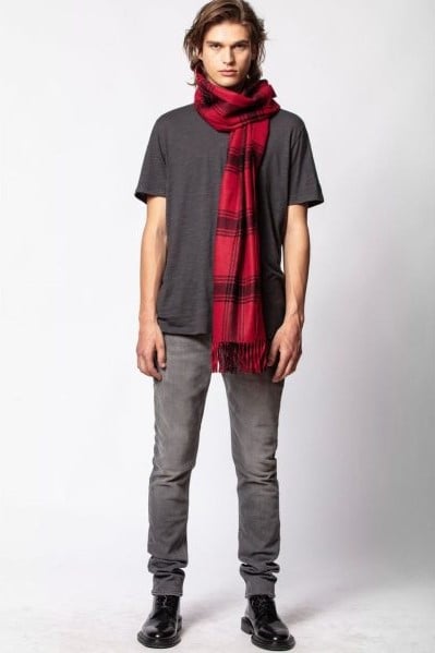  [NAME] scarf black men | Zadig&Voltaire