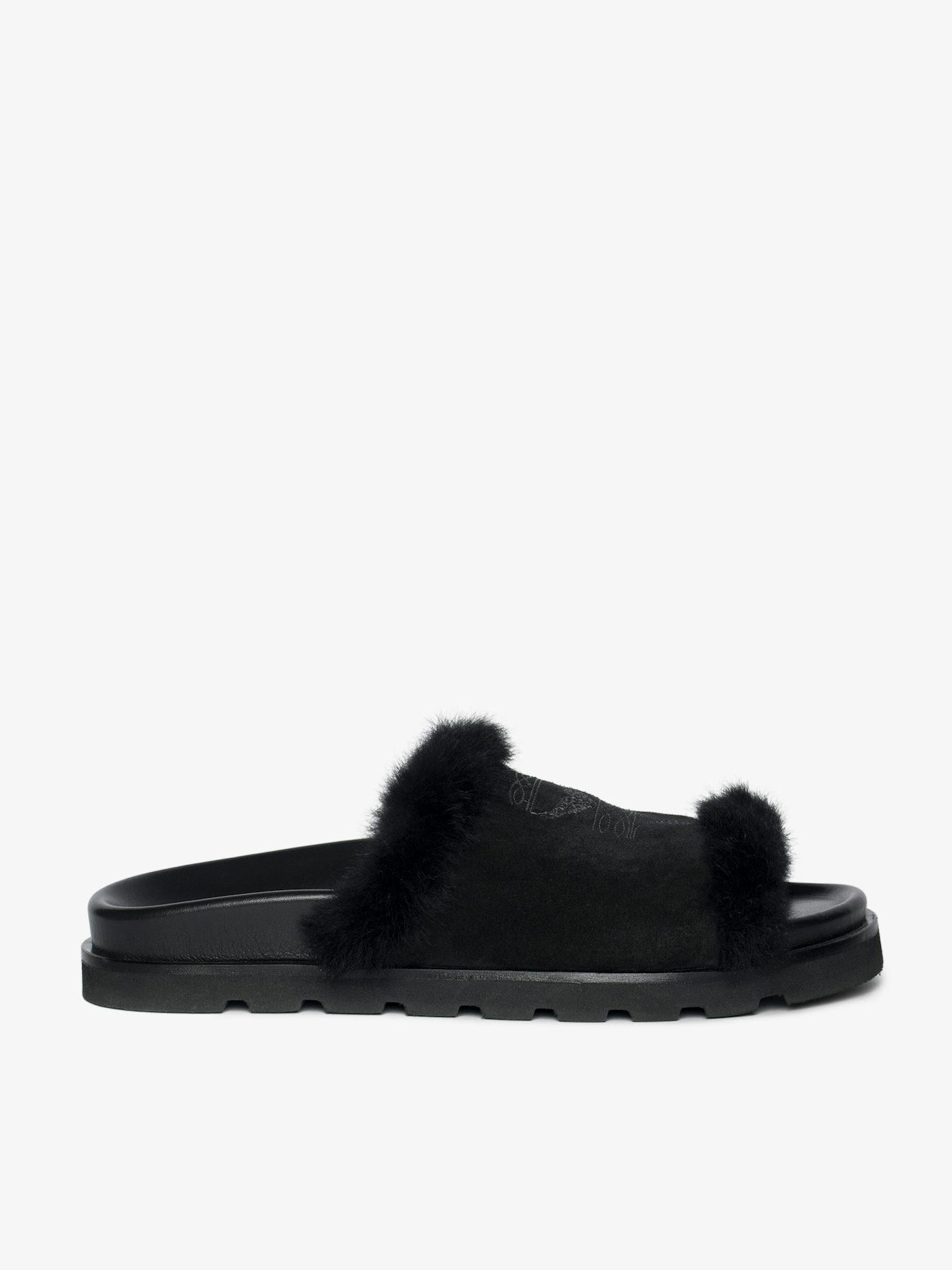 Teddy Bare Shearling Mules