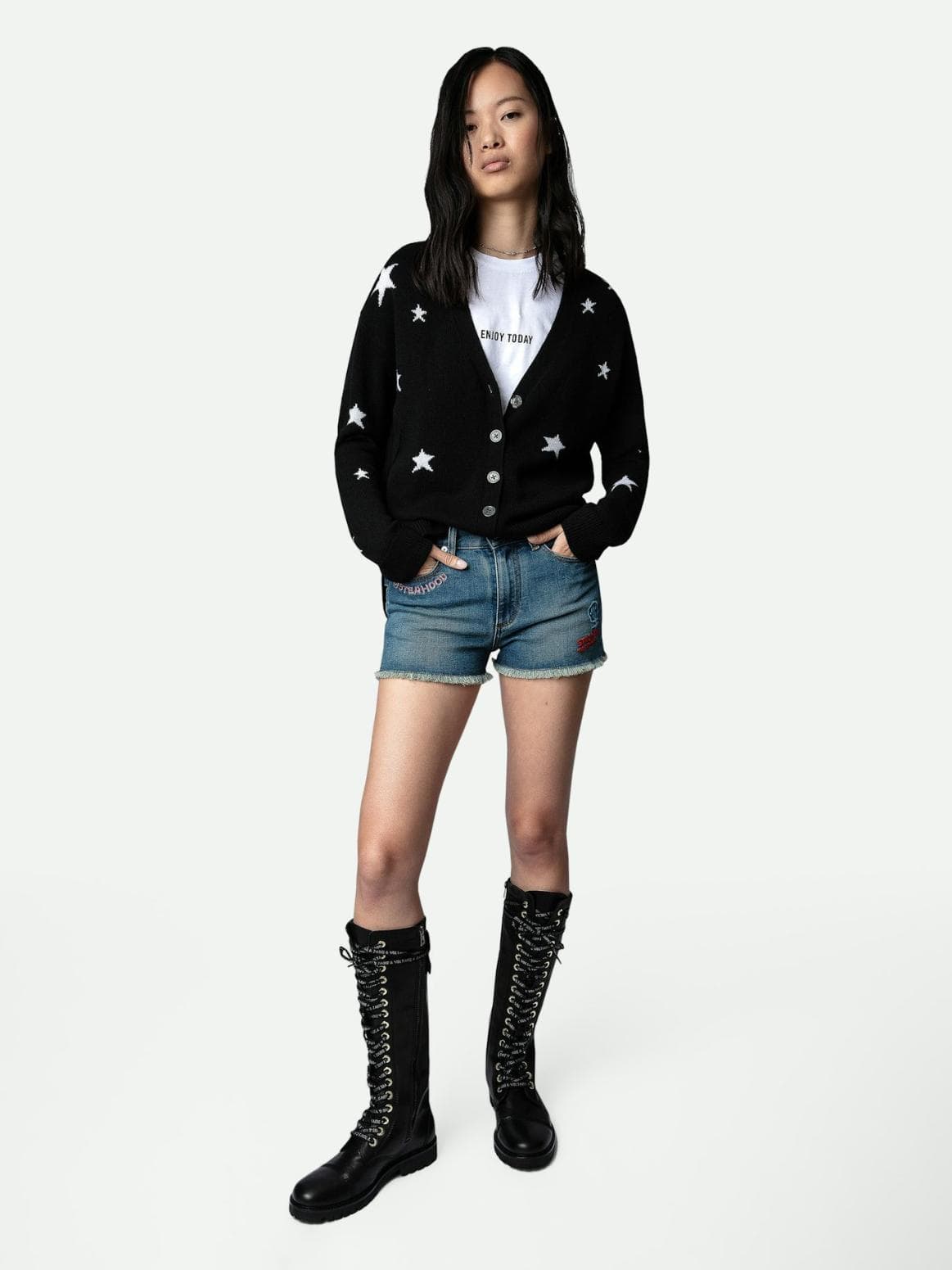 Mirka Stars Cashmere Cardigan